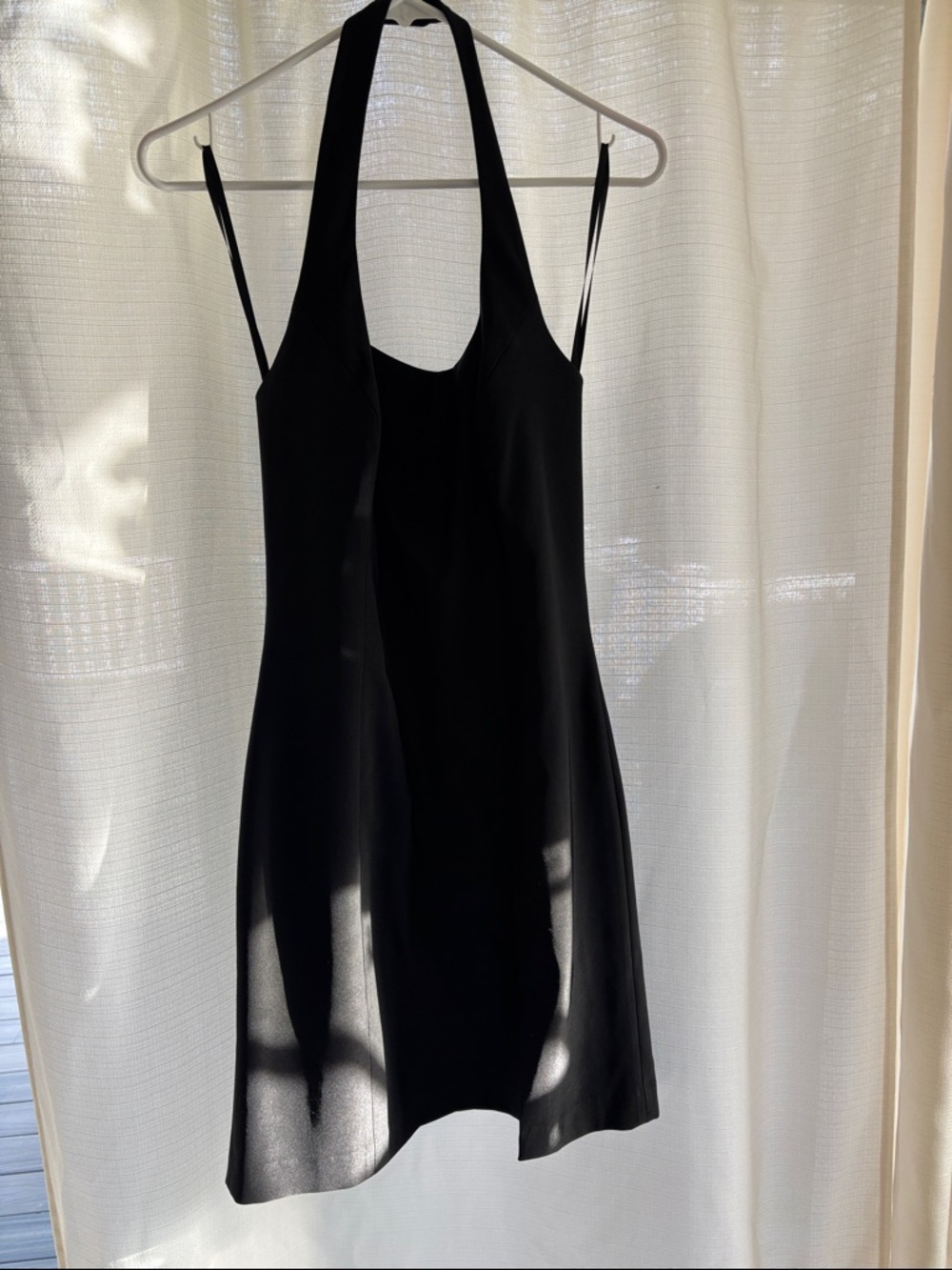 Cache Black Halter Mini Slip Dress